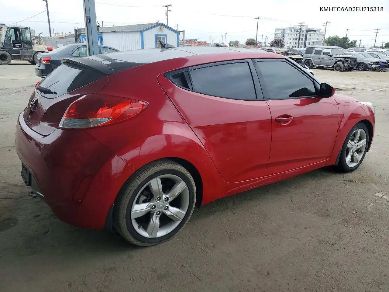 2014 Hyundai Veloster Base VIN: KMHTC6AD2EU215318 Lot: 59307926