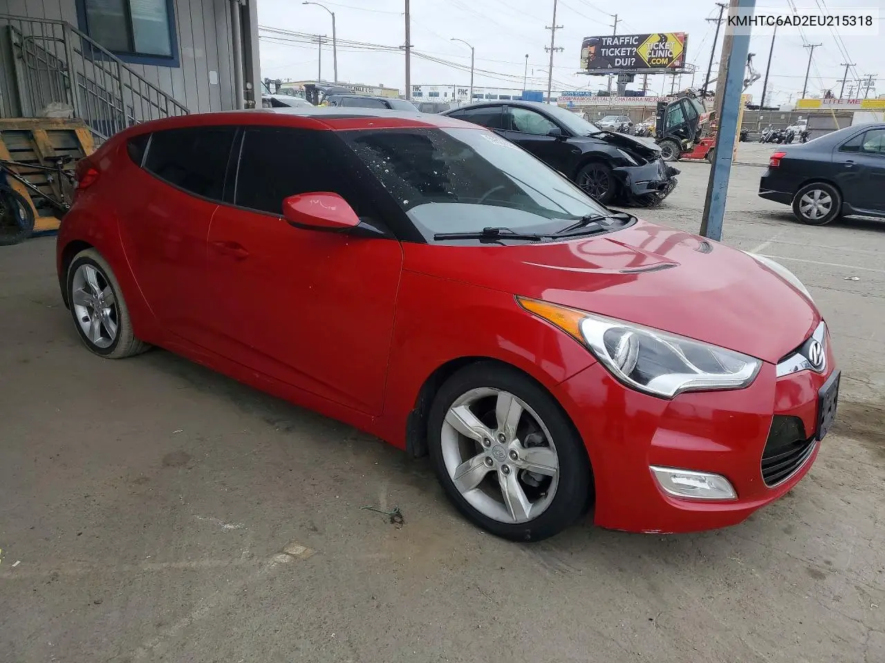 2014 Hyundai Veloster Base VIN: KMHTC6AD2EU215318 Lot: 59307926