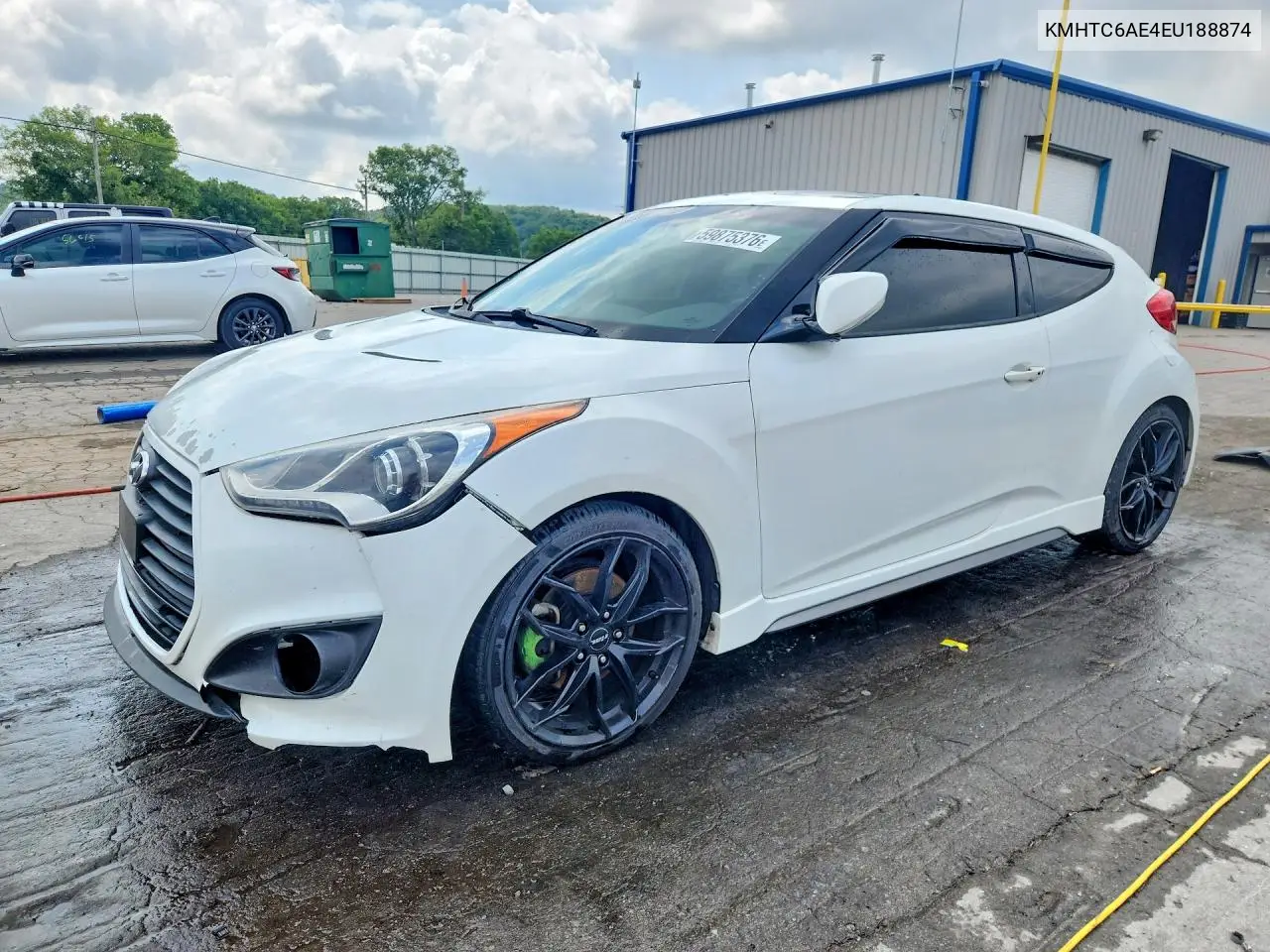 2014 Hyundai Veloster Turbo VIN: KMHTC6AE4EU188874 Lot: 59875376