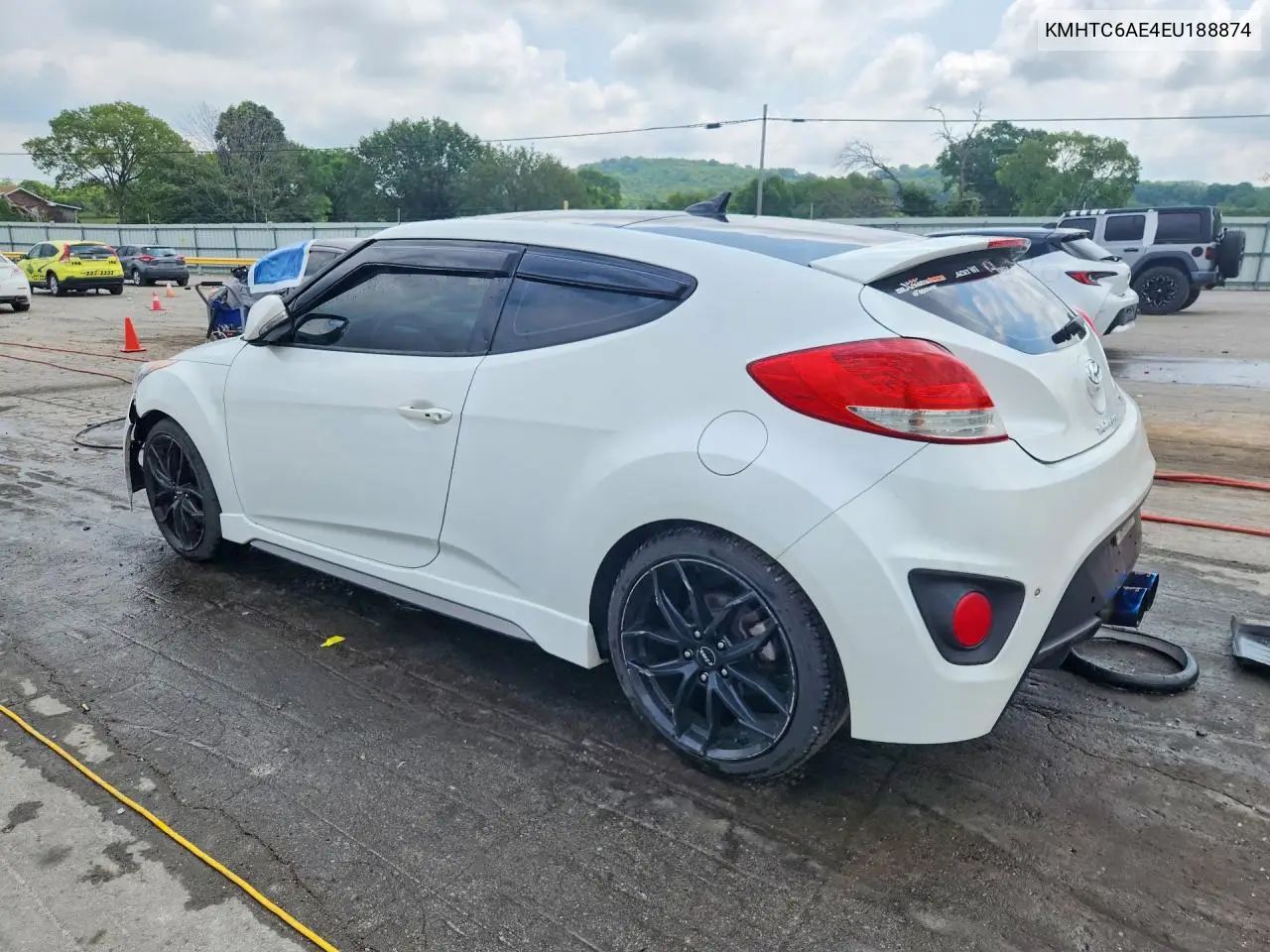 2014 Hyundai Veloster Turbo VIN: KMHTC6AE4EU188874 Lot: 59875376