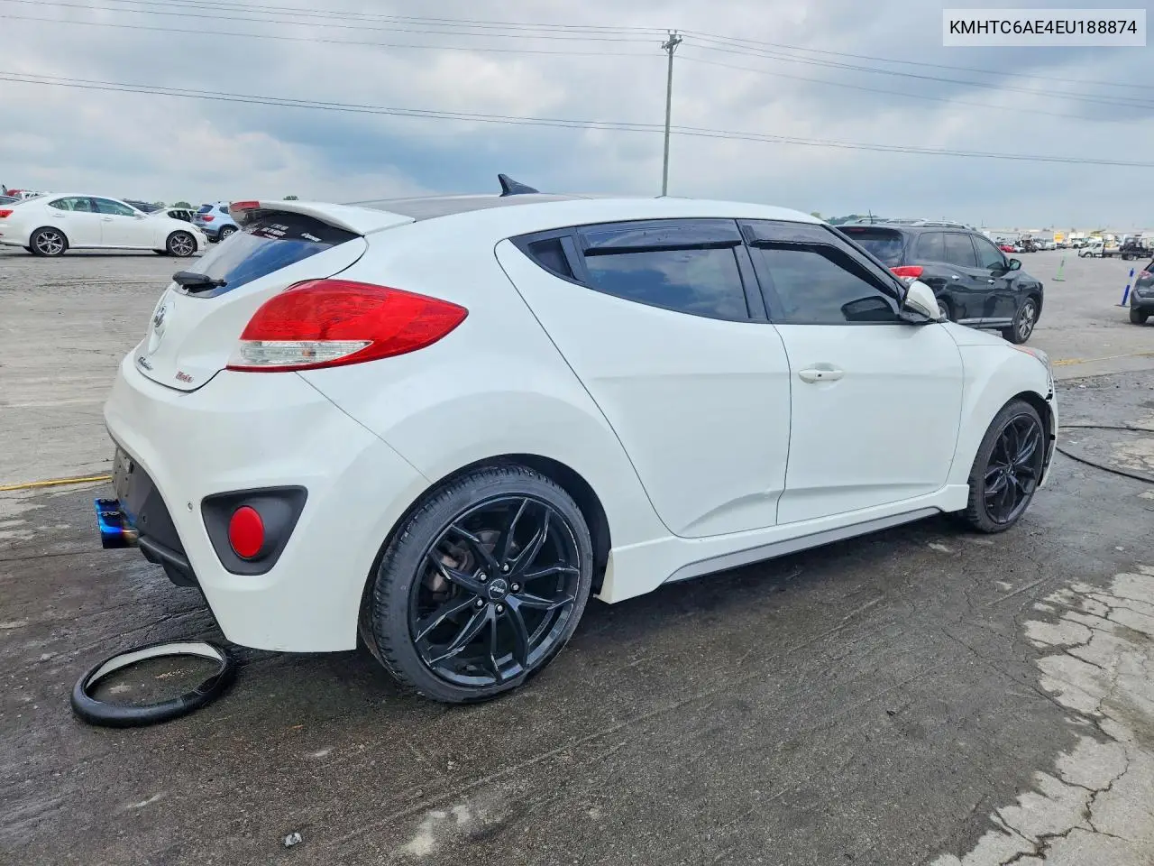 2014 Hyundai Veloster Turbo VIN: KMHTC6AE4EU188874 Lot: 59875376