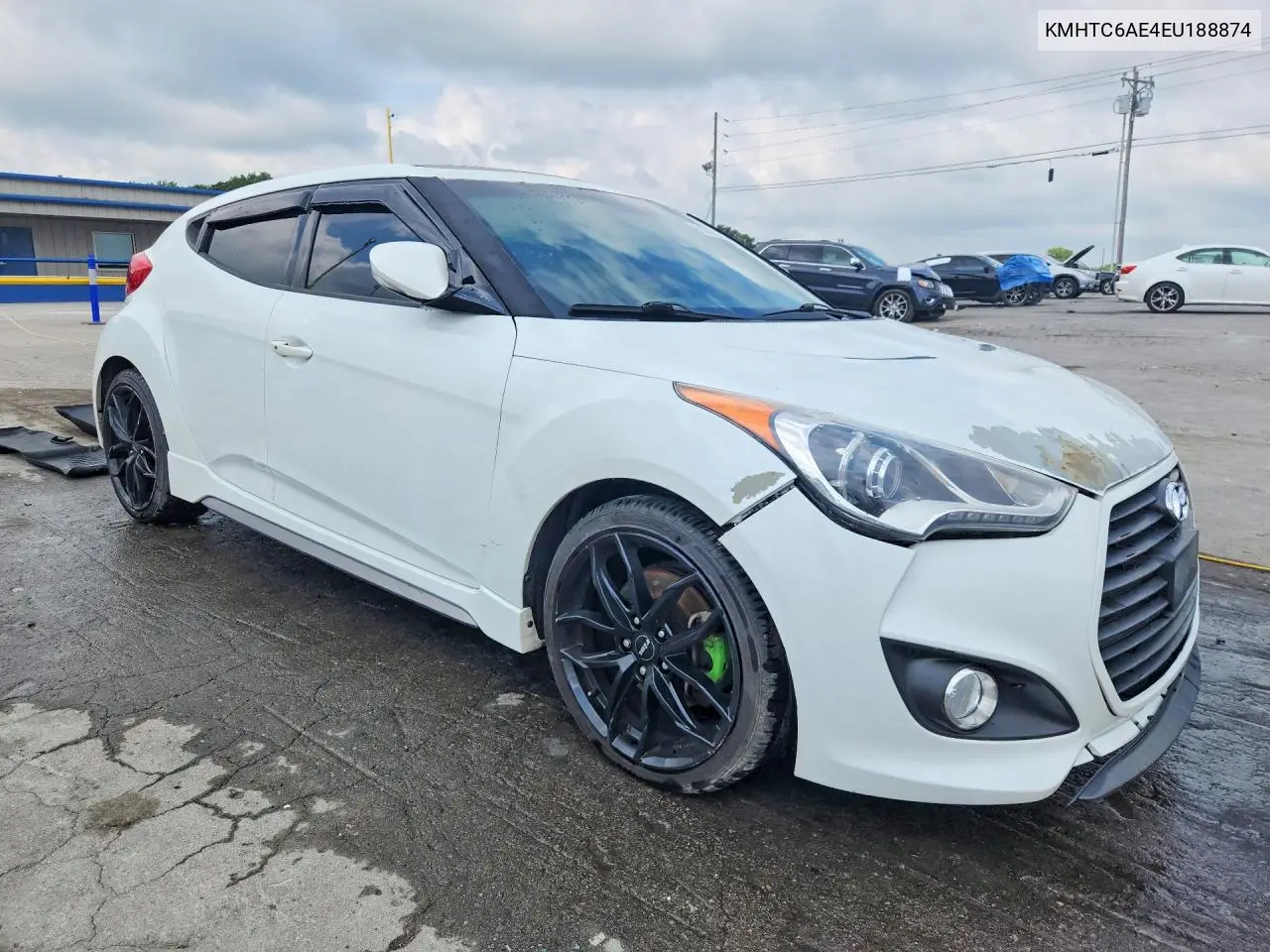 2014 Hyundai Veloster Turbo VIN: KMHTC6AE4EU188874 Lot: 59875376