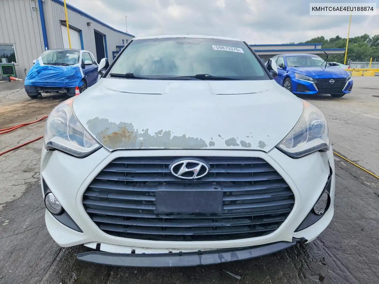 2014 Hyundai Veloster Turbo VIN: KMHTC6AE4EU188874 Lot: 59875376