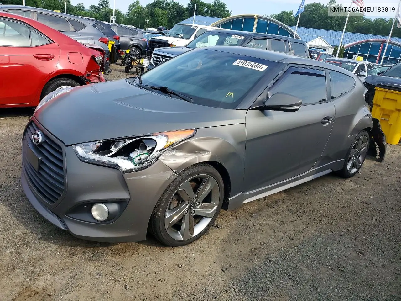 2014 Hyundai Veloster Turbo VIN: KMHTC6AE4EU183819 Lot: 59895666