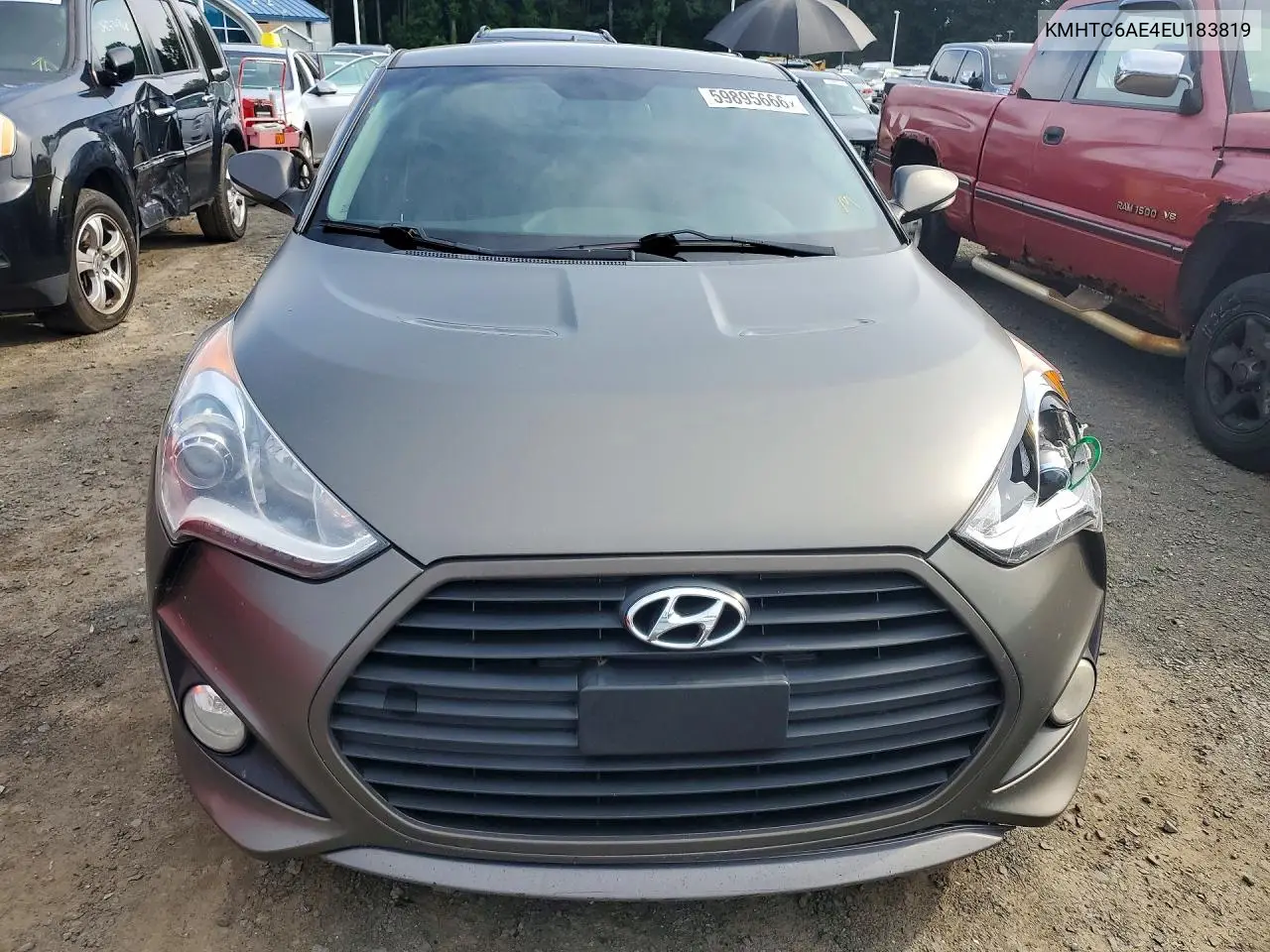 2014 Hyundai Veloster Turbo VIN: KMHTC6AE4EU183819 Lot: 59895666