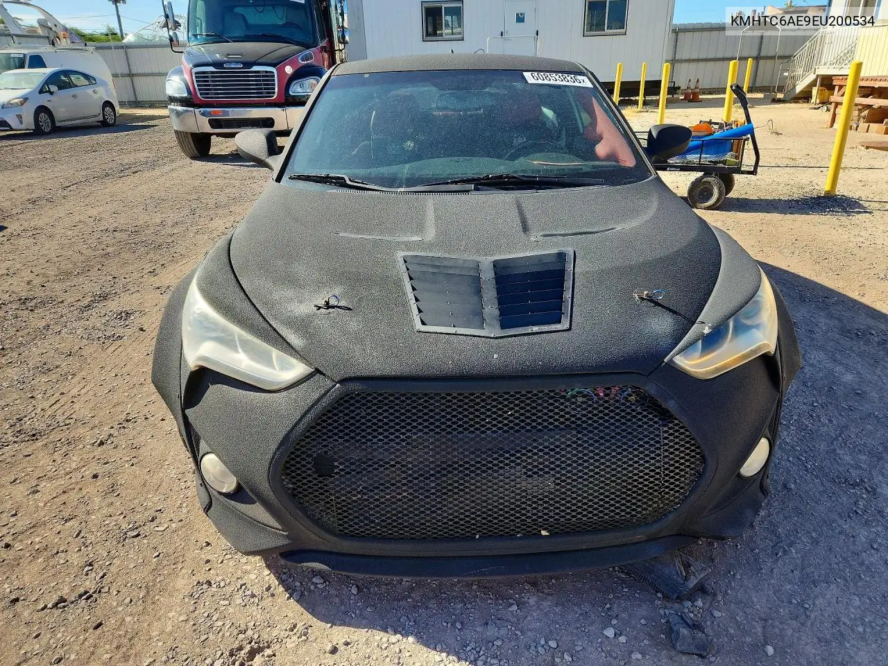 2014 Hyundai Veloster Turbo VIN: KMHTC6AE9EU200534 Lot: 60853836