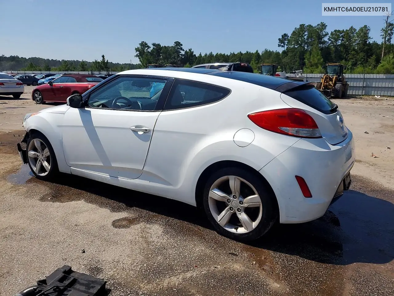 2014 Hyundai Veloster Base VIN: KMHTC6AD0EU210781 Lot: 61090526