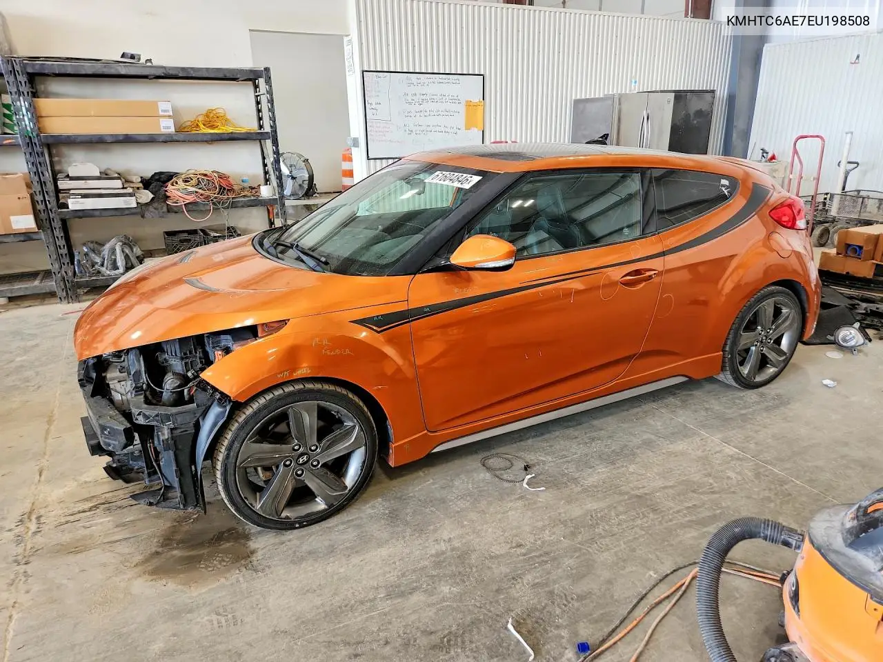 2014 Hyundai Veloster Turbo VIN: KMHTC6AE7EU198508 Lot: 61604846