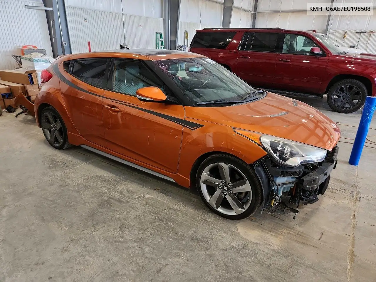 2014 Hyundai Veloster Turbo VIN: KMHTC6AE7EU198508 Lot: 61604846