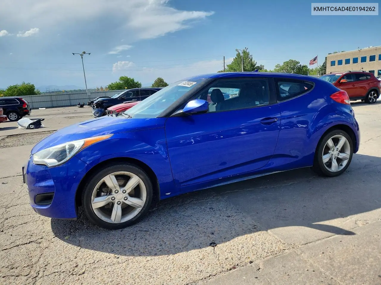 2014 Hyundai Veloster Gls(1.6 Std, Style, Tech VIN: KMHTC6AD4EU194262 Lot: 61820486