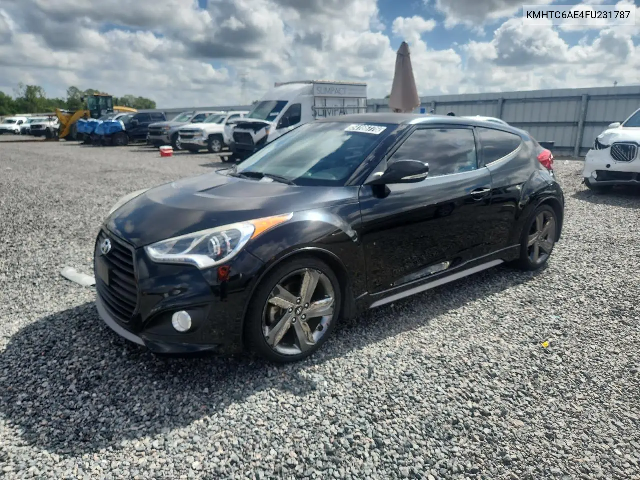2015 Hyundai Veloster Turbo VIN: KMHTC6AE4FU231787 Lot: 54166776