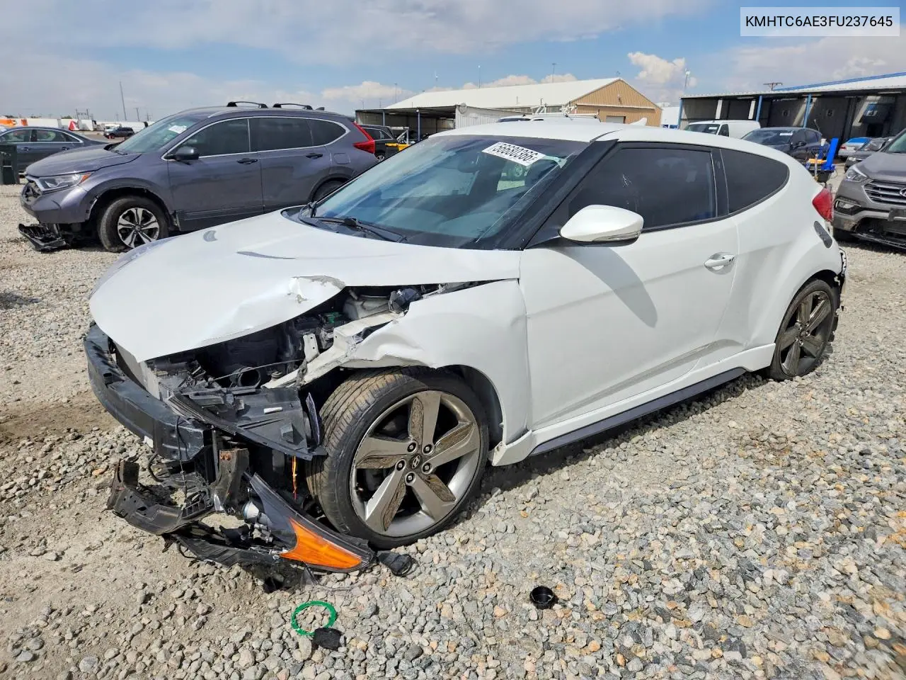 2015 Hyundai Veloster Turbo VIN: KMHTC6AE3FU237645 Lot: 56680366