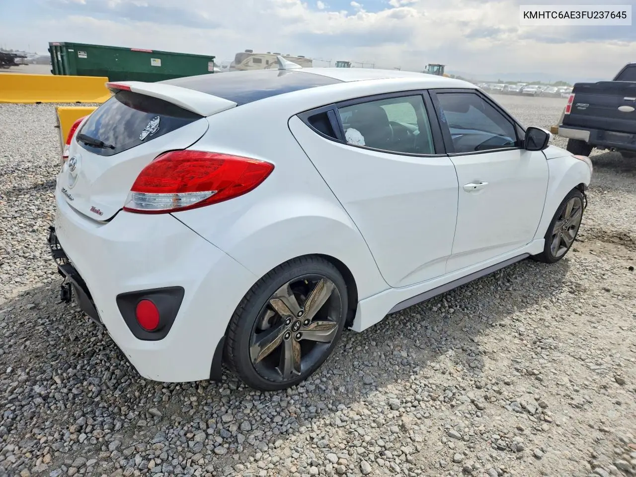 2015 Hyundai Veloster Turbo VIN: KMHTC6AE3FU237645 Lot: 56680366