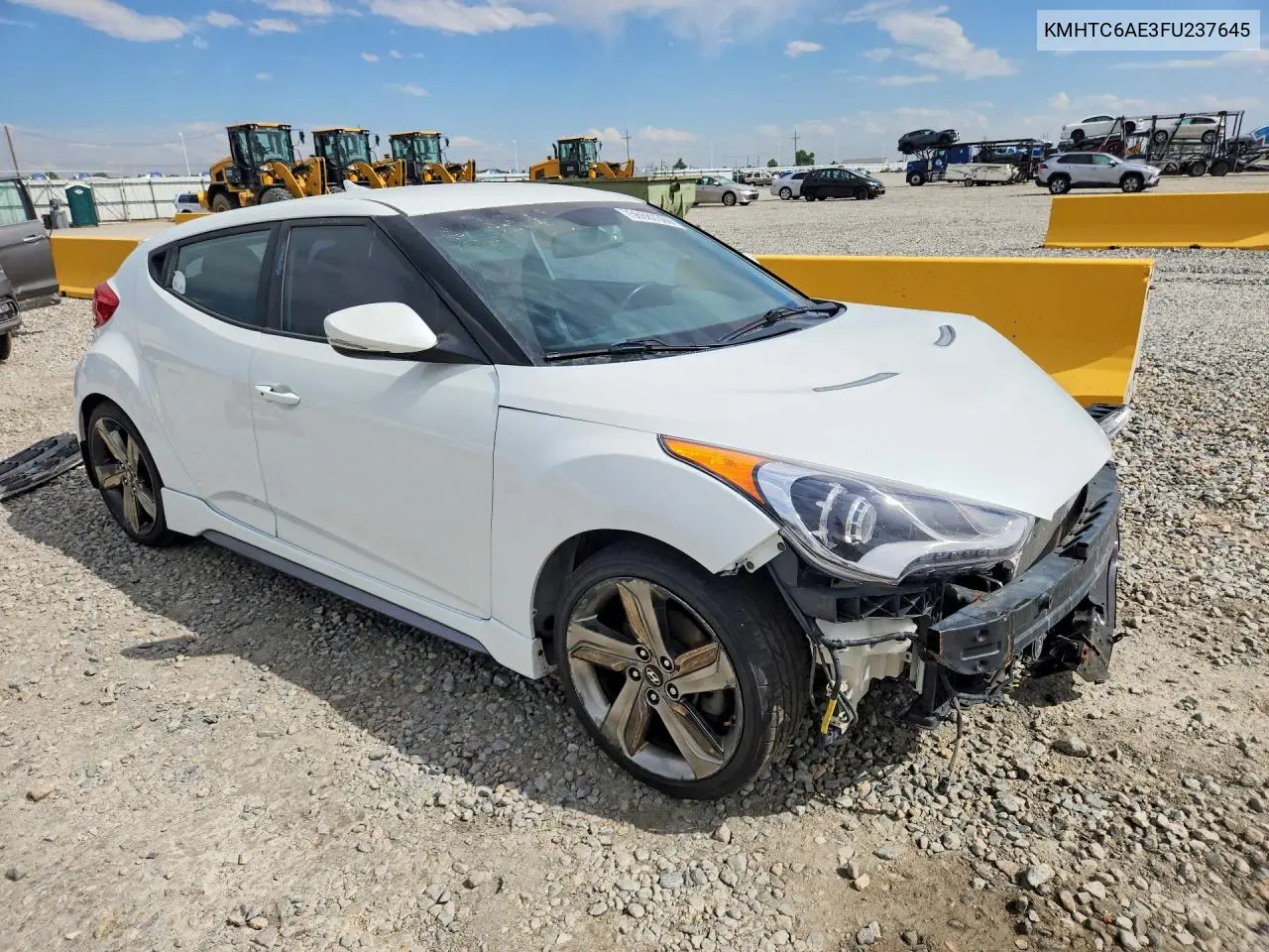 2015 Hyundai Veloster Turbo VIN: KMHTC6AE3FU237645 Lot: 56680366