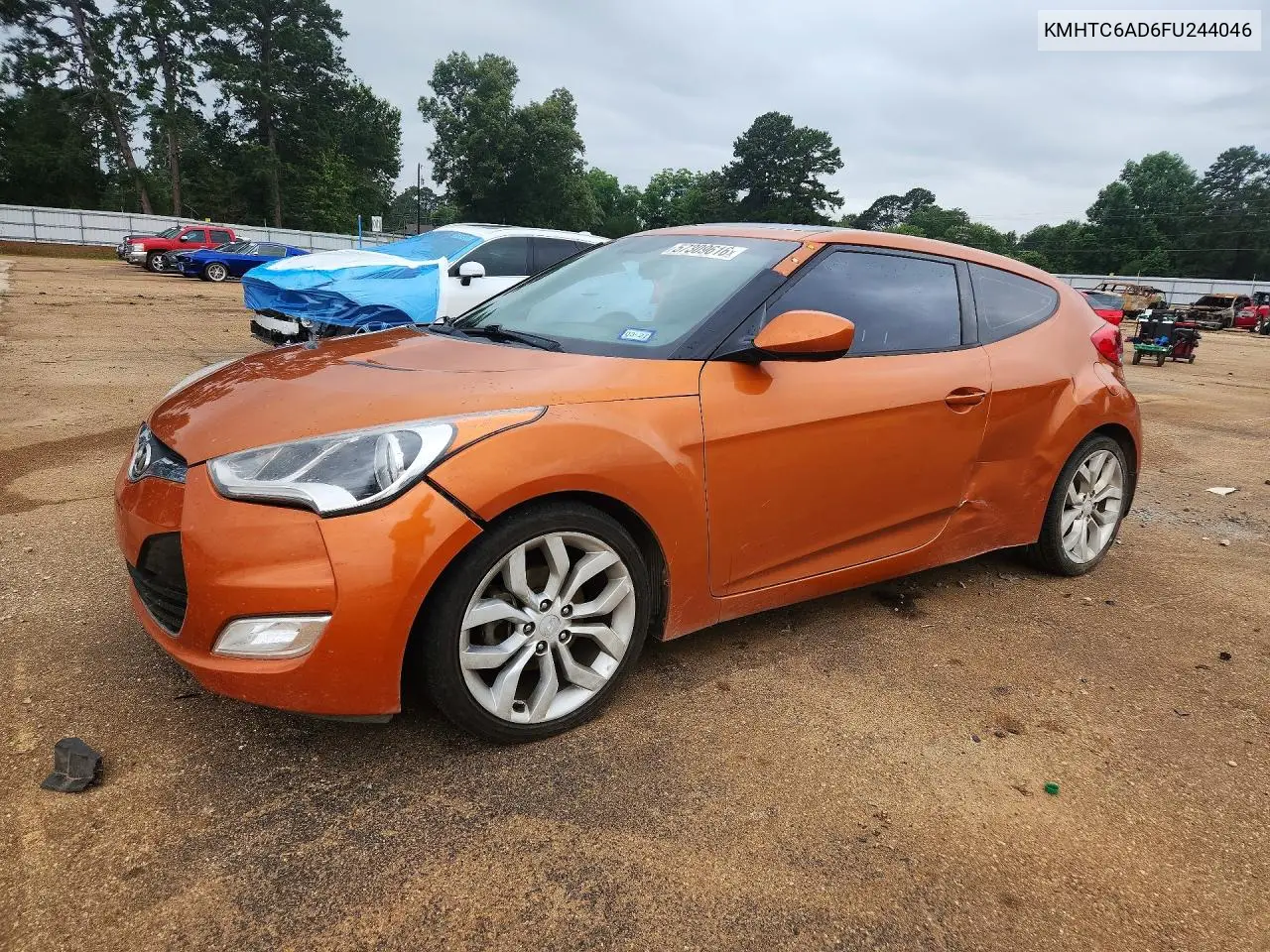 2015 Hyundai Veloster Base VIN: KMHTC6AD6FU244046 Lot: 57309616