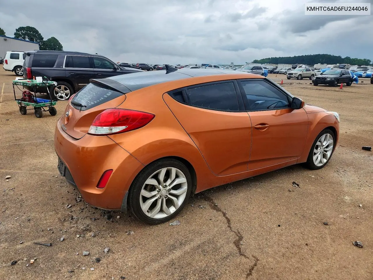 2015 Hyundai Veloster Base VIN: KMHTC6AD6FU244046 Lot: 57309616