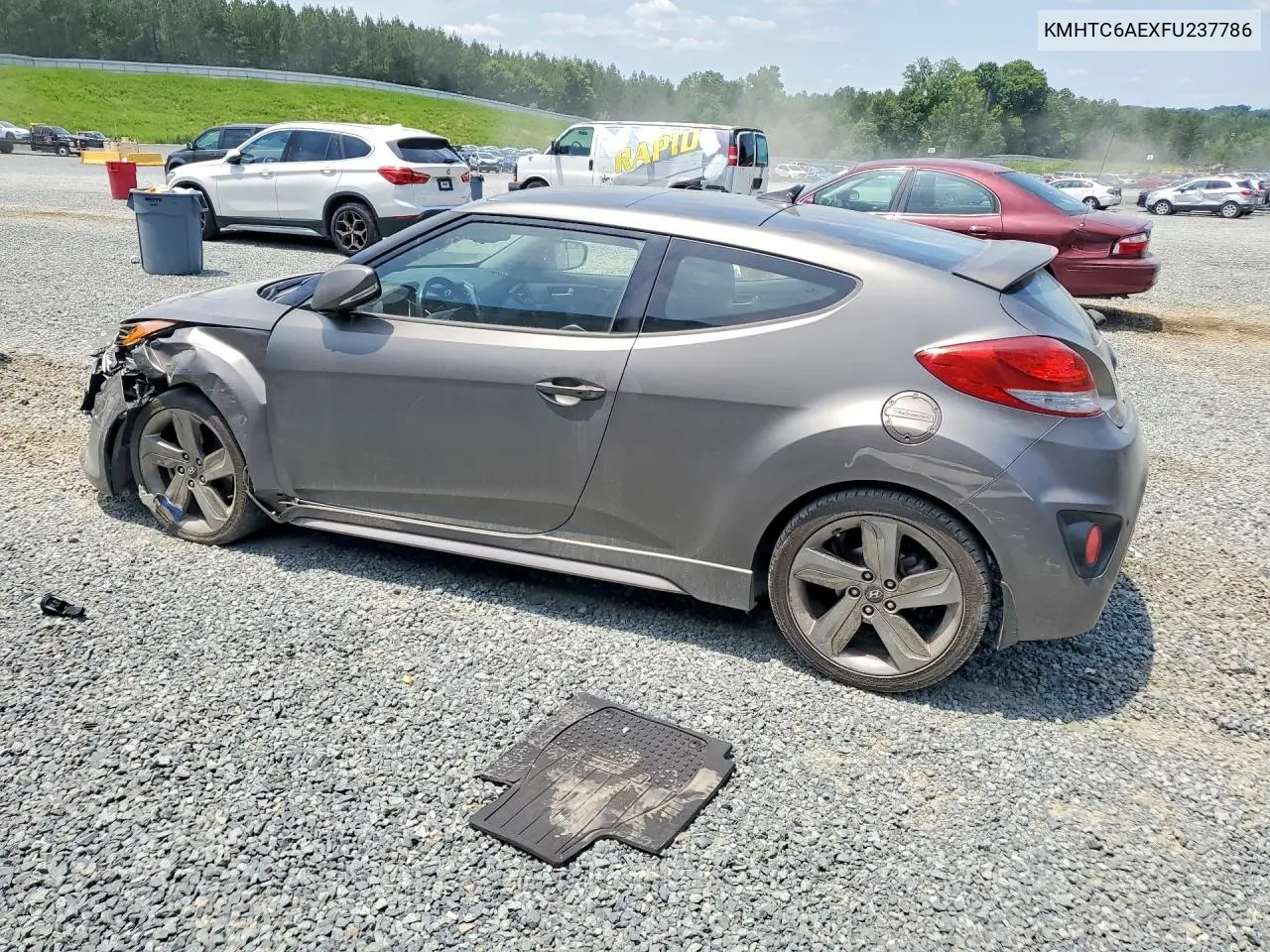 2015 Hyundai Veloster Turbo VIN: KMHTC6AEXFU237786 Lot: 58596456