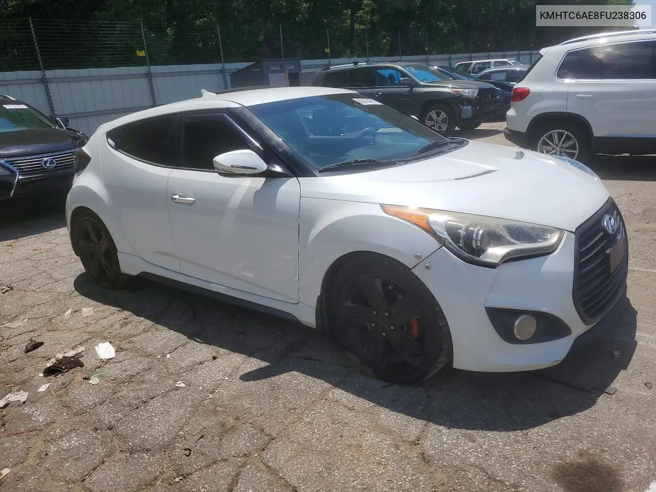 2015 Hyundai Veloster Turbo VIN: KMHTC6AE8FU238306 Lot: 60505496