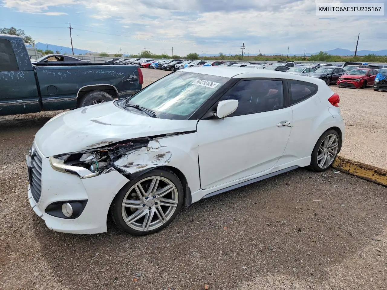 2015 Hyundai Veloster Turbo VIN: KMHTC6AE5FU235167 Lot: 60816006