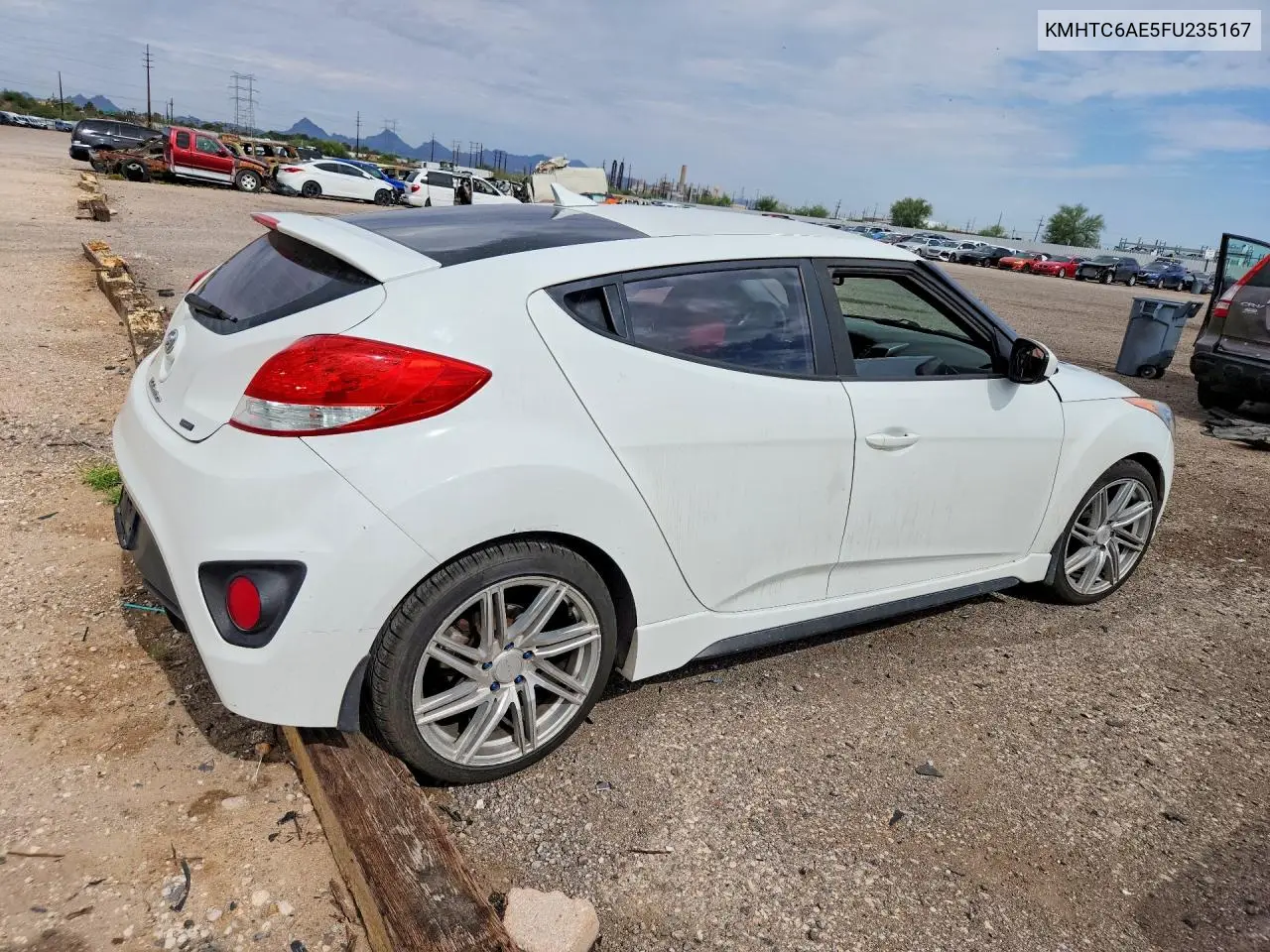 2015 Hyundai Veloster Turbo VIN: KMHTC6AE5FU235167 Lot: 60816006