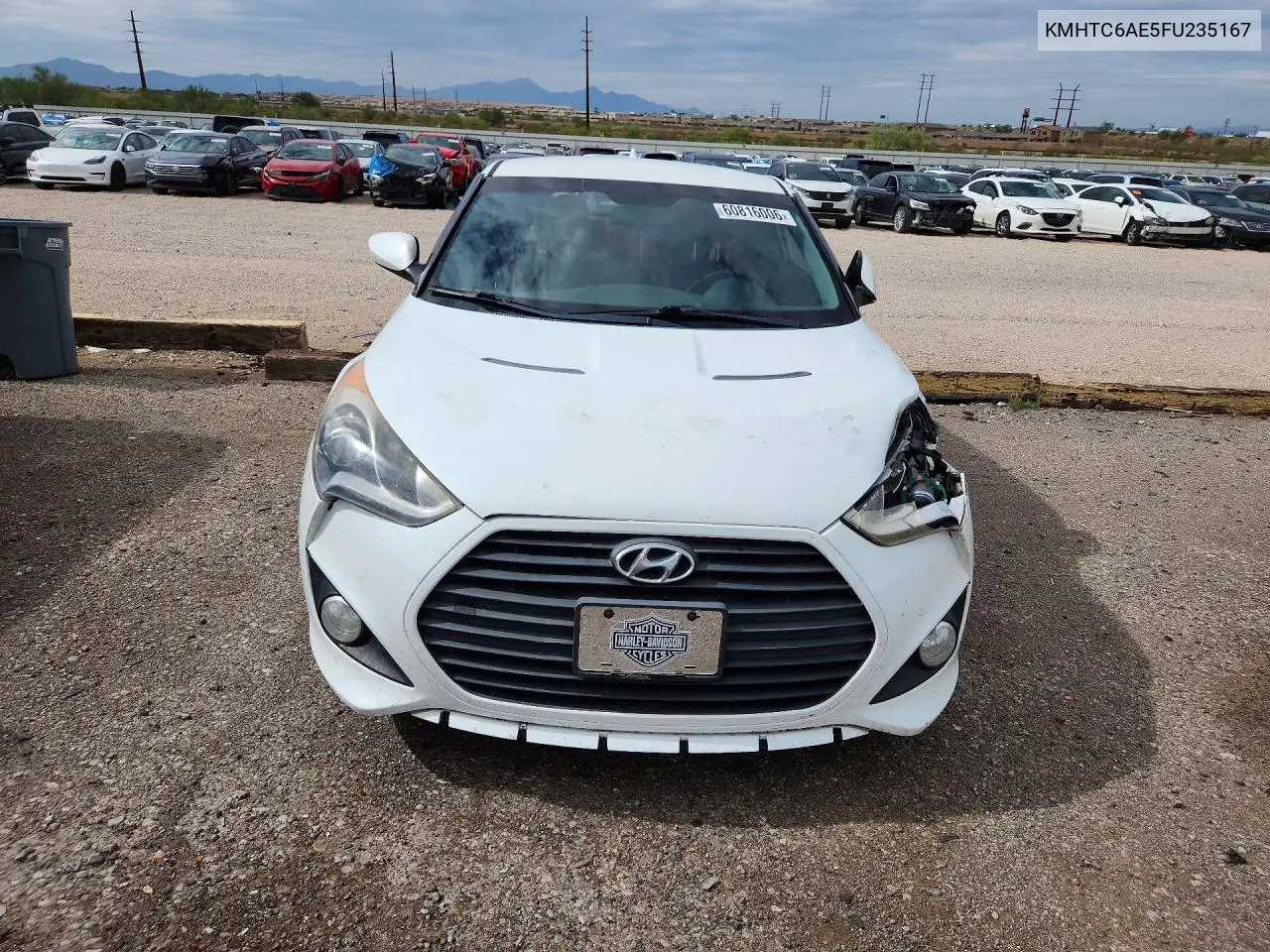 2015 Hyundai Veloster Turbo VIN: KMHTC6AE5FU235167 Lot: 60816006