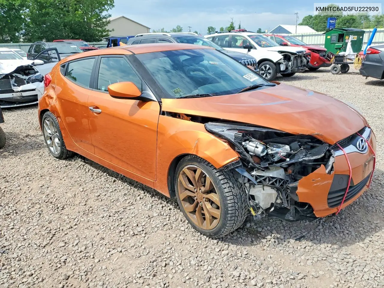 2015 Hyundai Veloster Re:flex VIN: KMHTC6AD5FU222930 Lot: 85457905