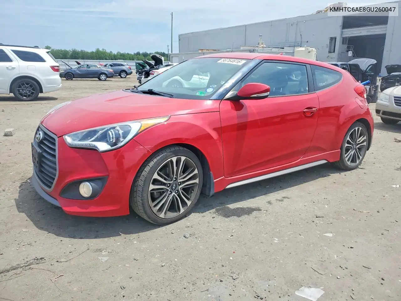 2016 Hyundai Veloster Turbo VIN: KMHTC6AE8GU260047 Lot: 56764616