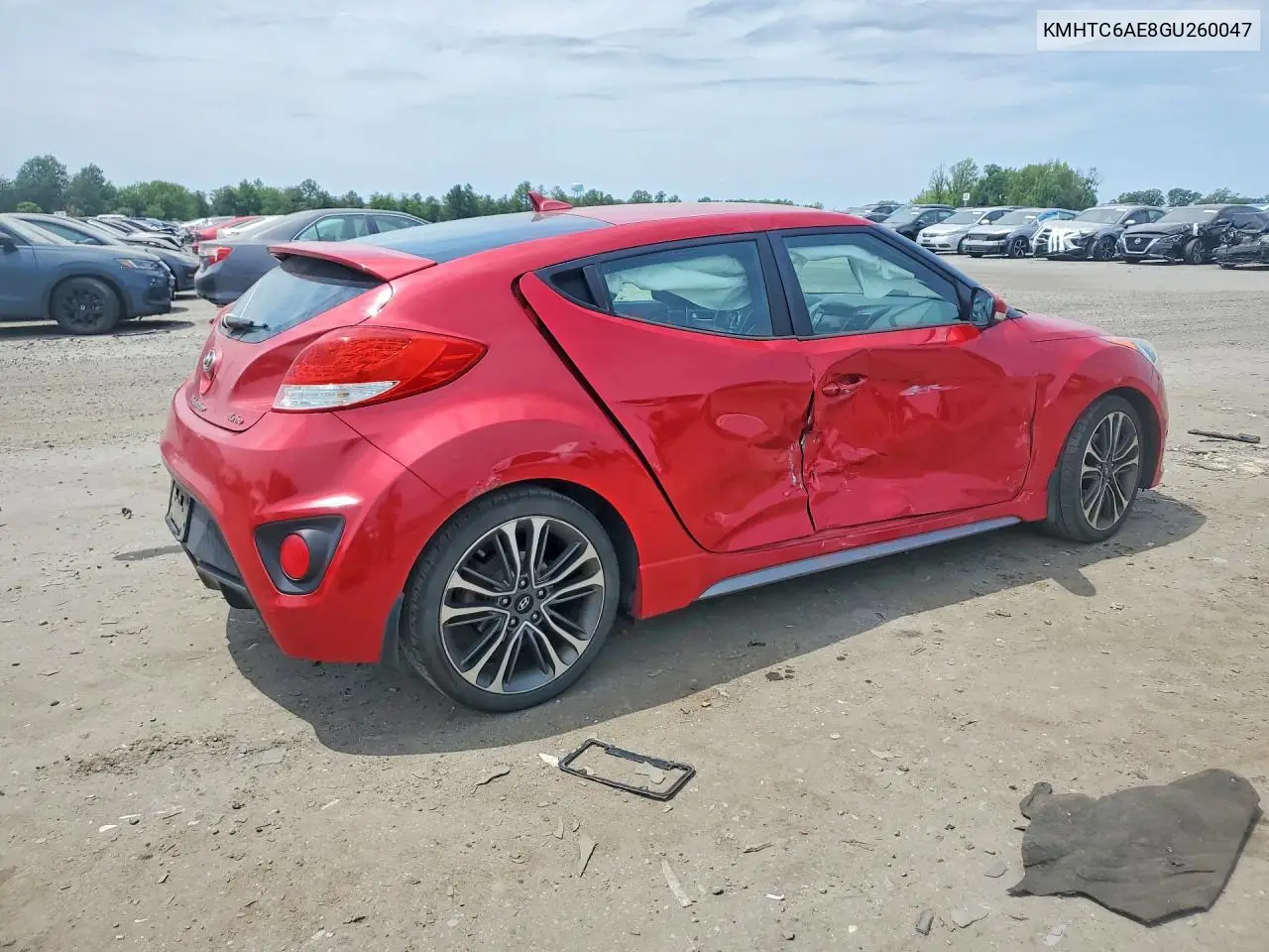2016 Hyundai Veloster Turbo VIN: KMHTC6AE8GU260047 Lot: 56764616