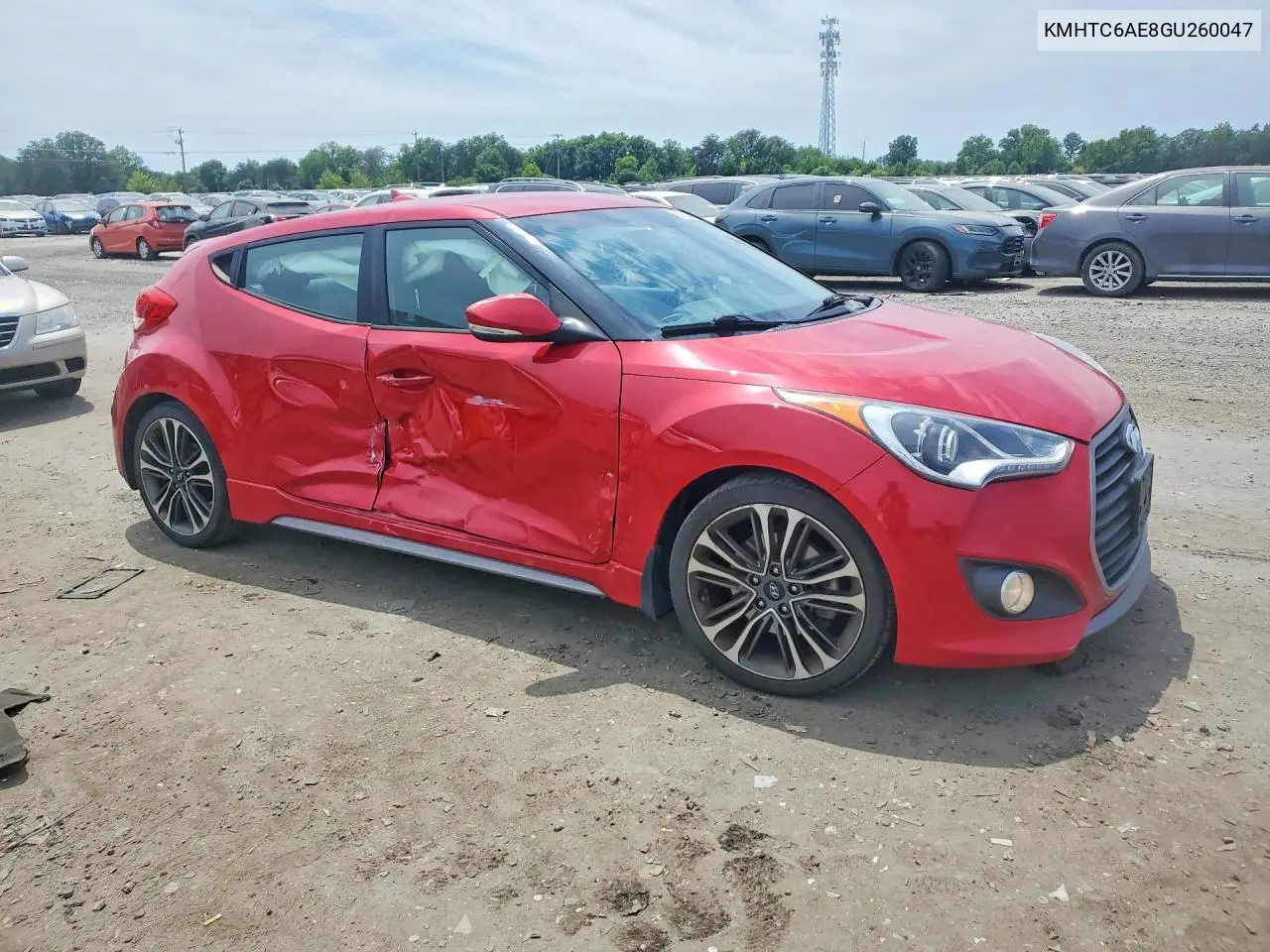 2016 Hyundai Veloster Turbo VIN: KMHTC6AE8GU260047 Lot: 56764616