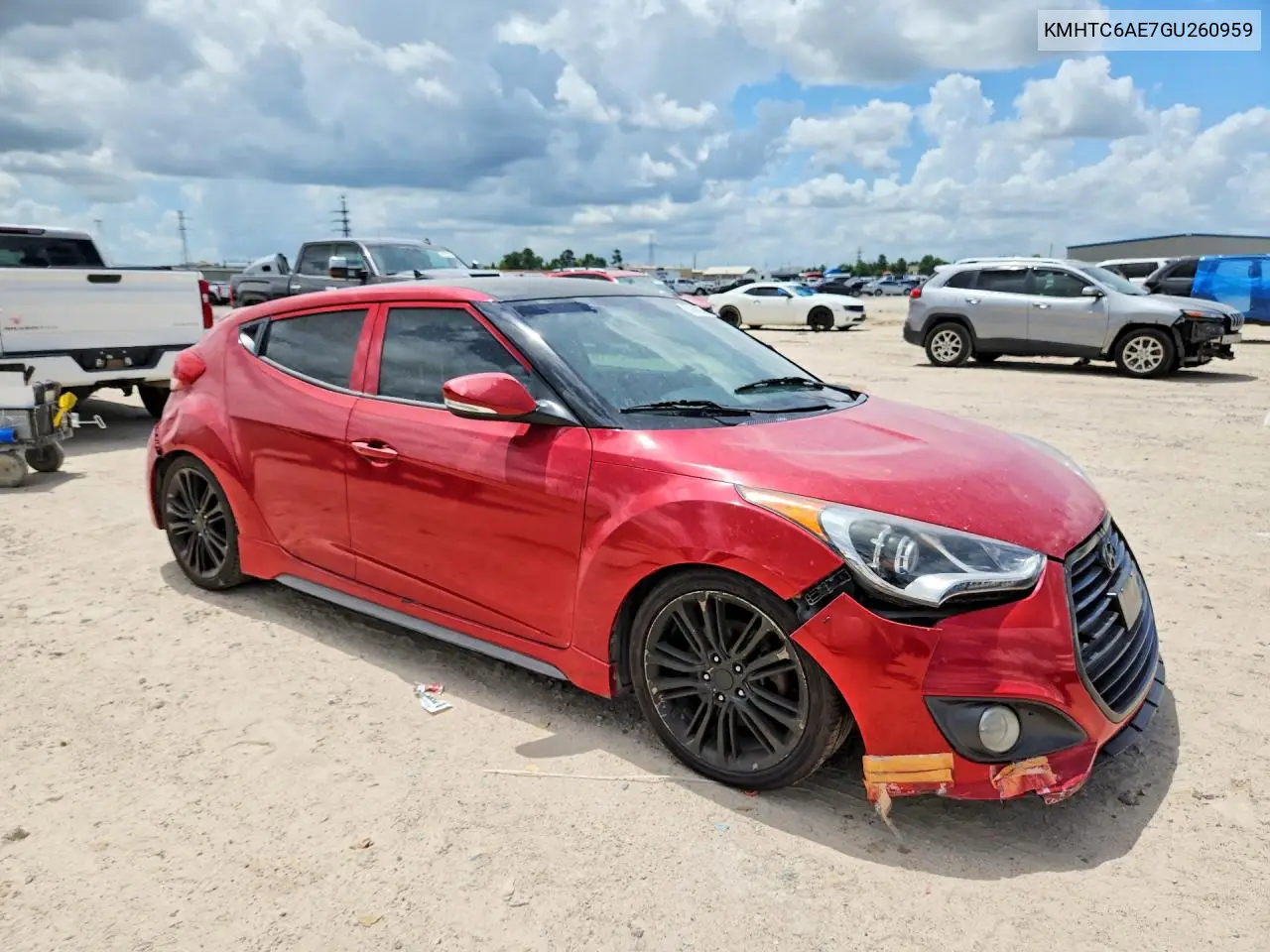 2016 Hyundai Veloster Turbo VIN: KMHTC6AE7GU260959 Lot: 57248536