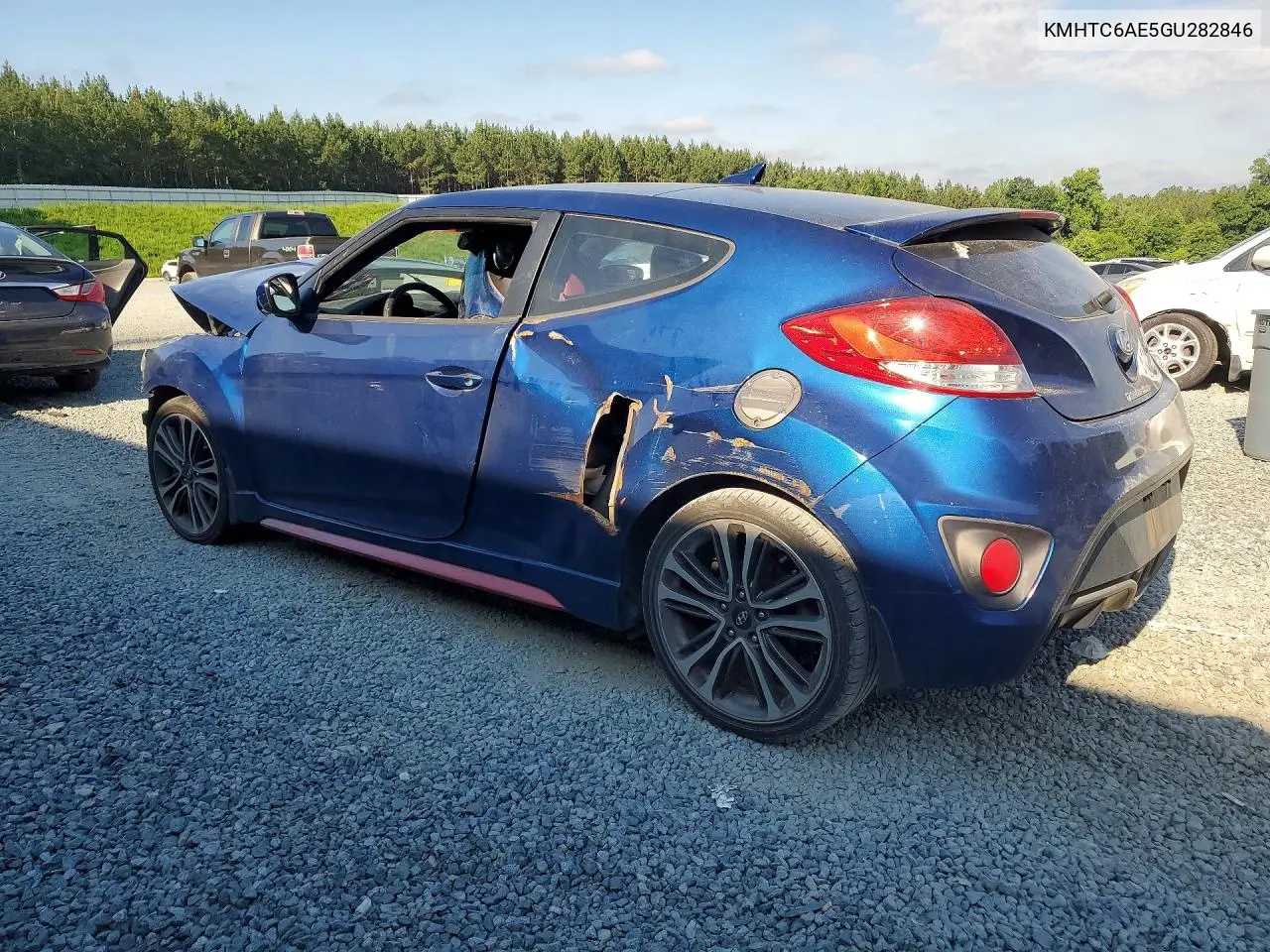 2016 Hyundai Veloster Turbo VIN: KMHTC6AE5GU282846 Lot: 57603626