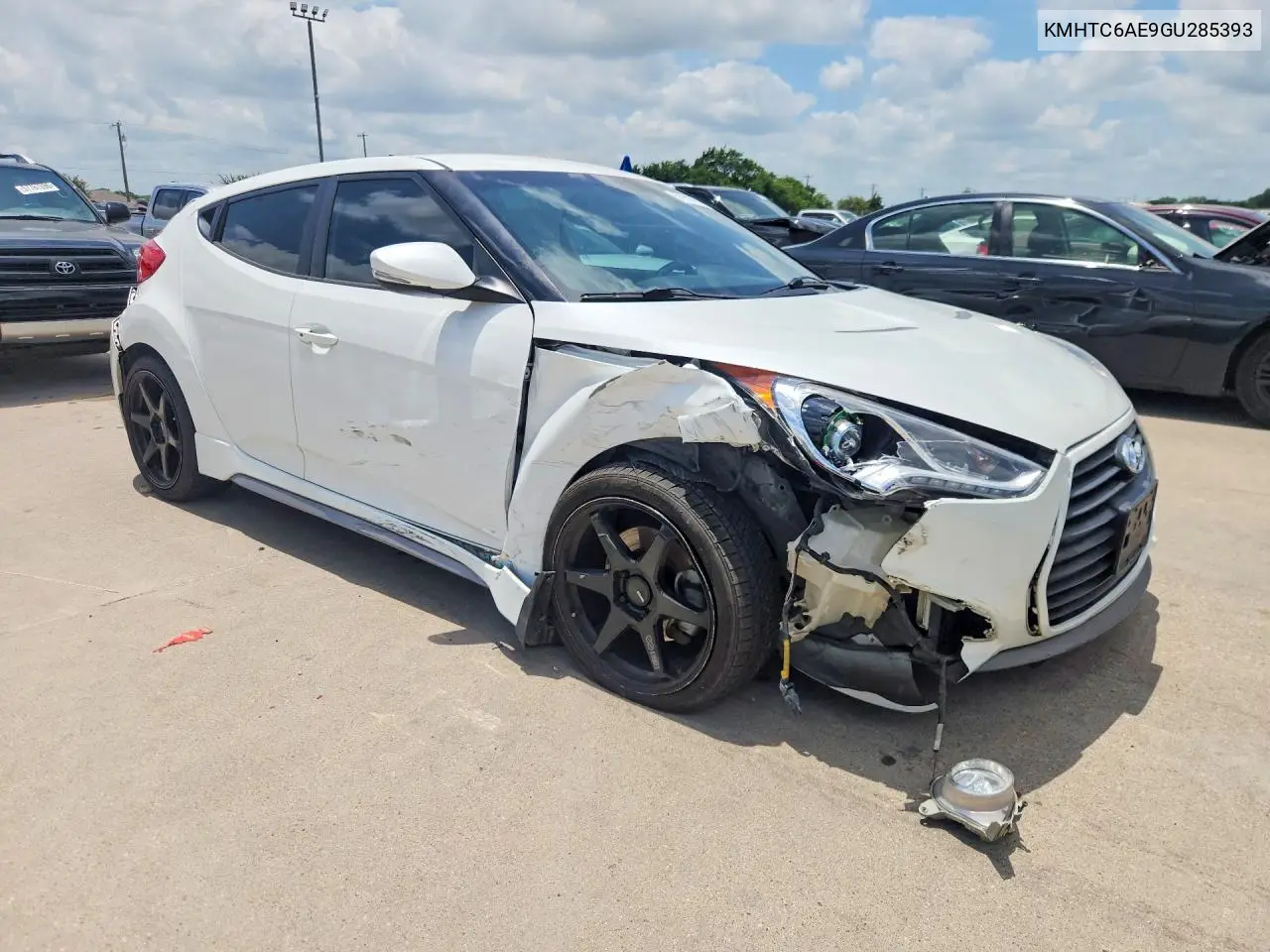 2016 Hyundai Veloster Turbo VIN: KMHTC6AE9GU285393 Lot: 57952156