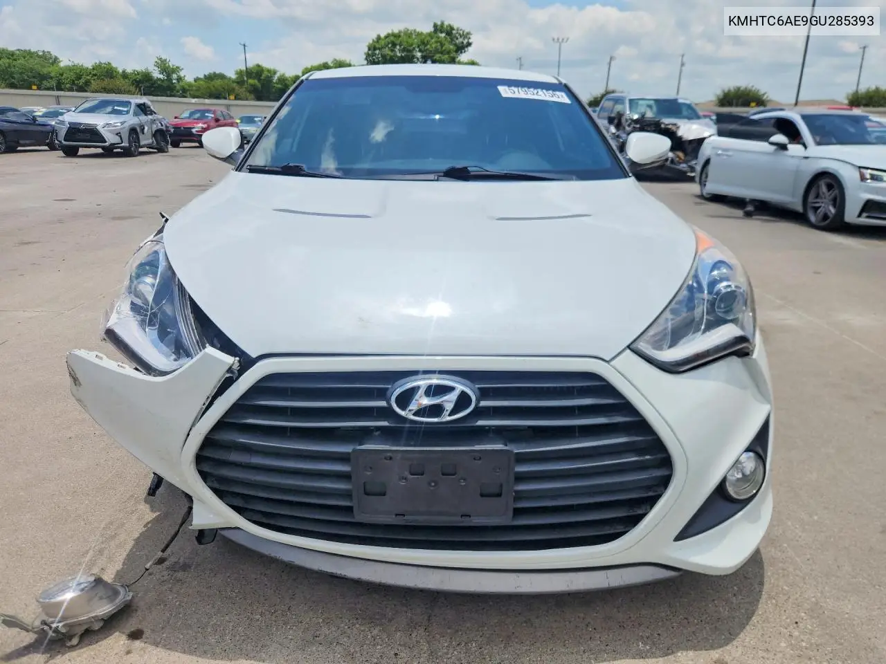 2016 Hyundai Veloster Turbo VIN: KMHTC6AE9GU285393 Lot: 57952156