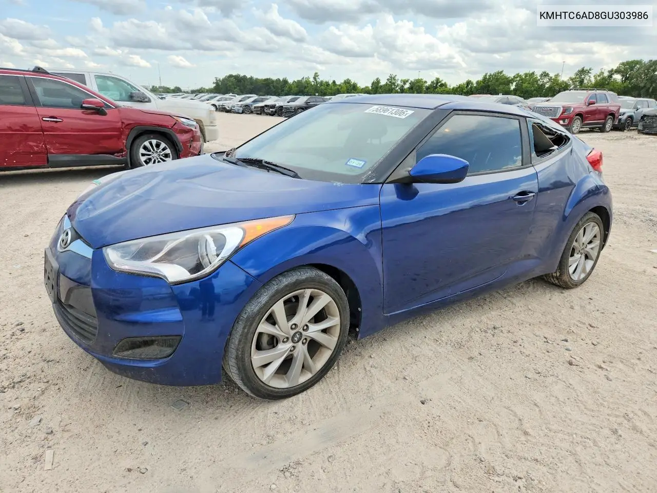 2016 Hyundai Veloster Base VIN: KMHTC6AD8GU303986 Lot: 58961306