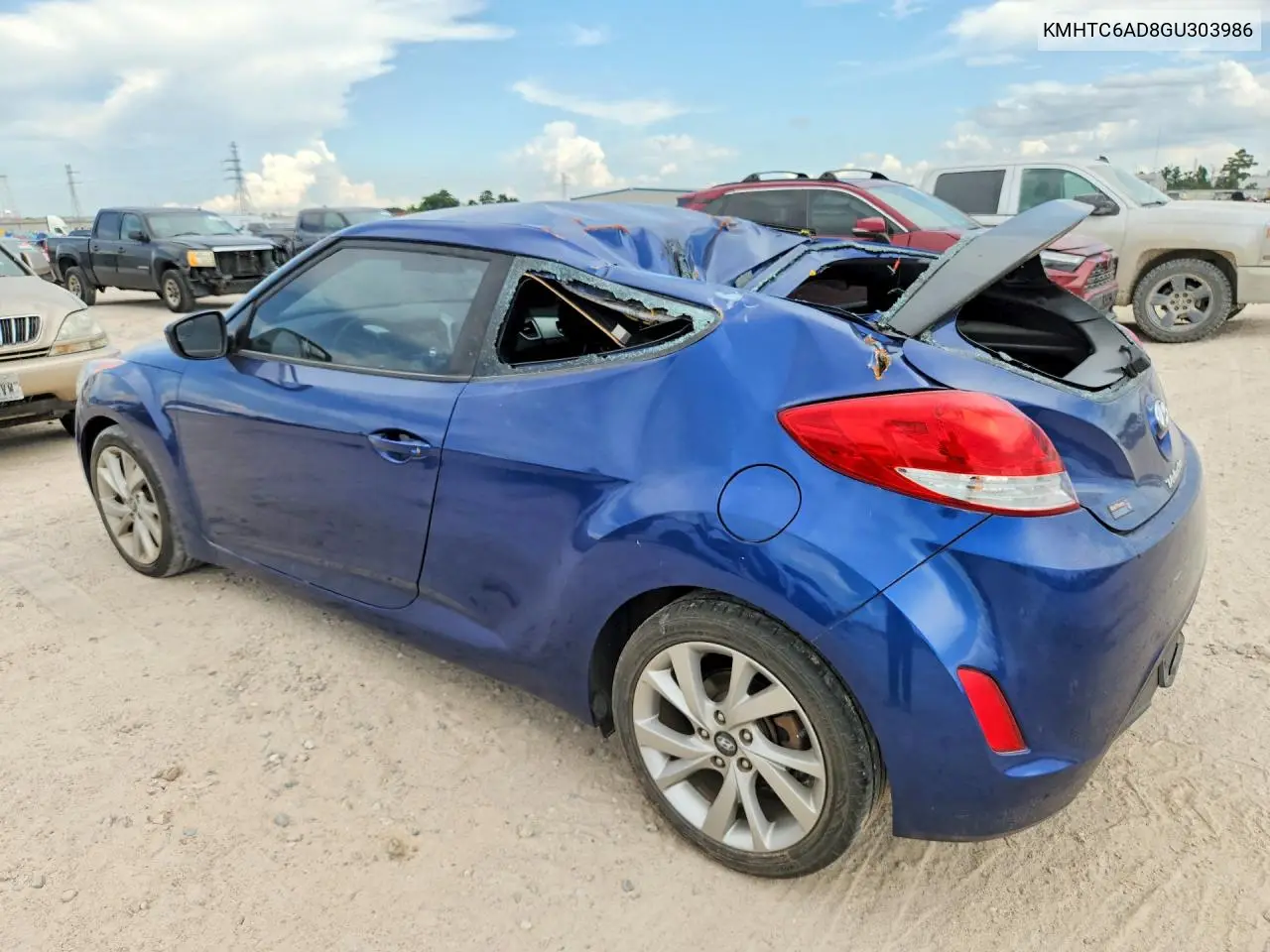 2016 Hyundai Veloster Base VIN: KMHTC6AD8GU303986 Lot: 58961306