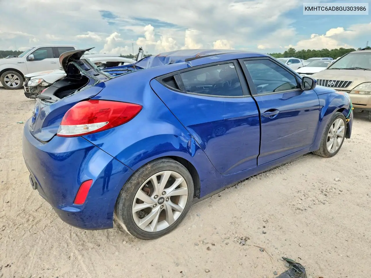 2016 Hyundai Veloster Base VIN: KMHTC6AD8GU303986 Lot: 58961306