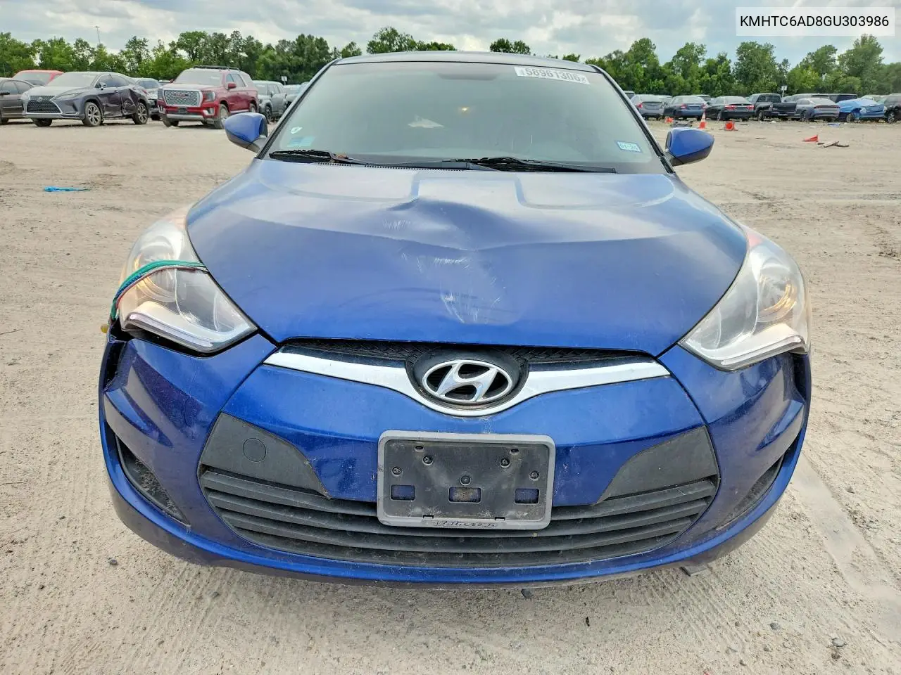 2016 Hyundai Veloster Base VIN: KMHTC6AD8GU303986 Lot: 58961306