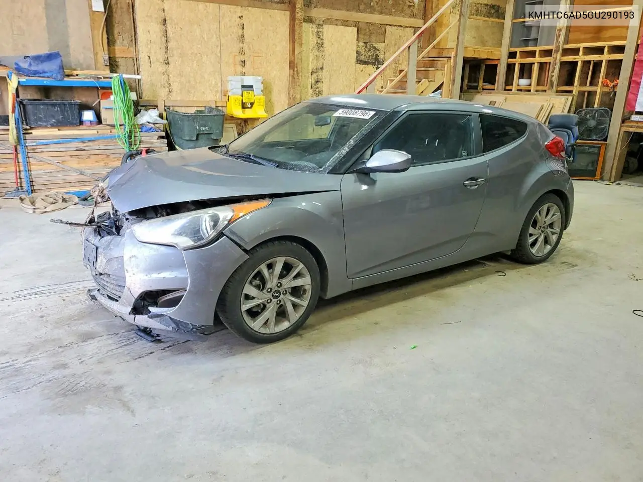 2016 Hyundai Veloster Base VIN: KMHTC6AD5GU290193 Lot: 59008796