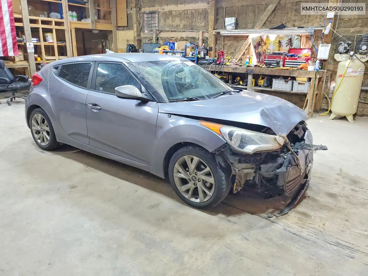 2016 Hyundai Veloster Base VIN: KMHTC6AD5GU290193 Lot: 59008796