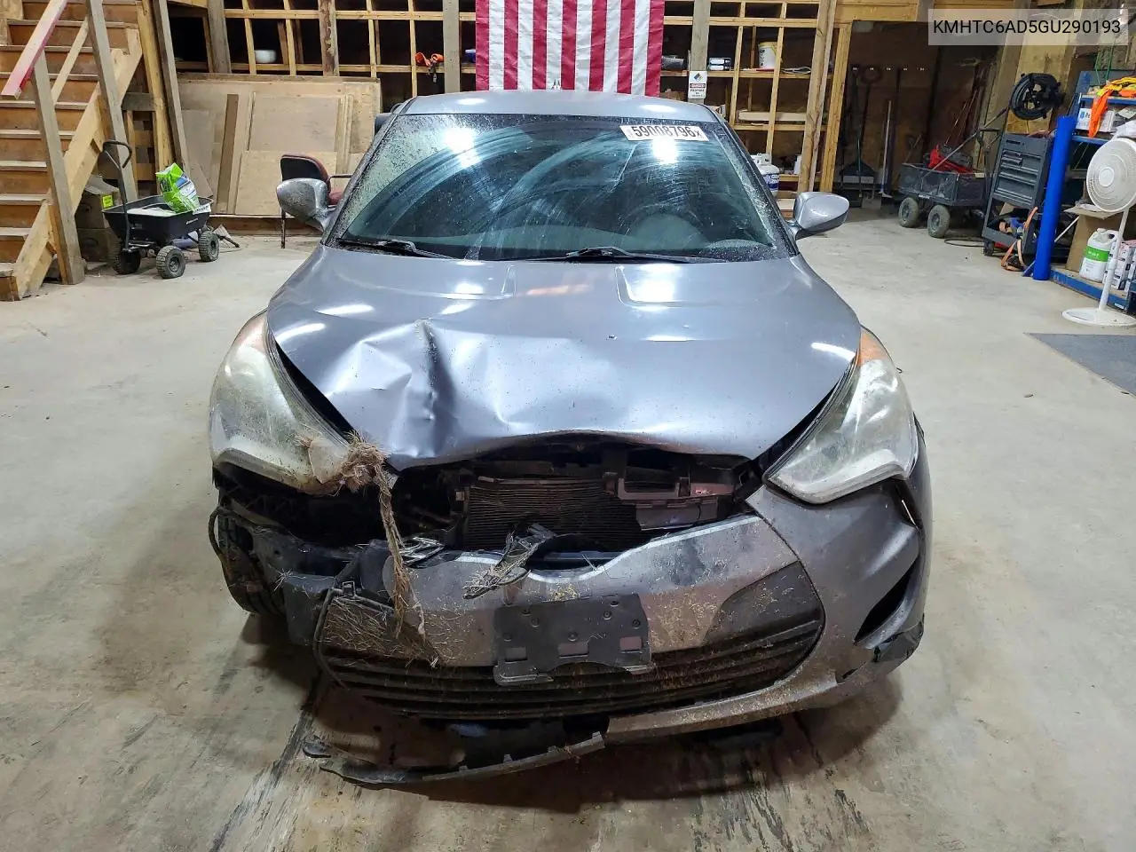 2016 Hyundai Veloster Base VIN: KMHTC6AD5GU290193 Lot: 59008796