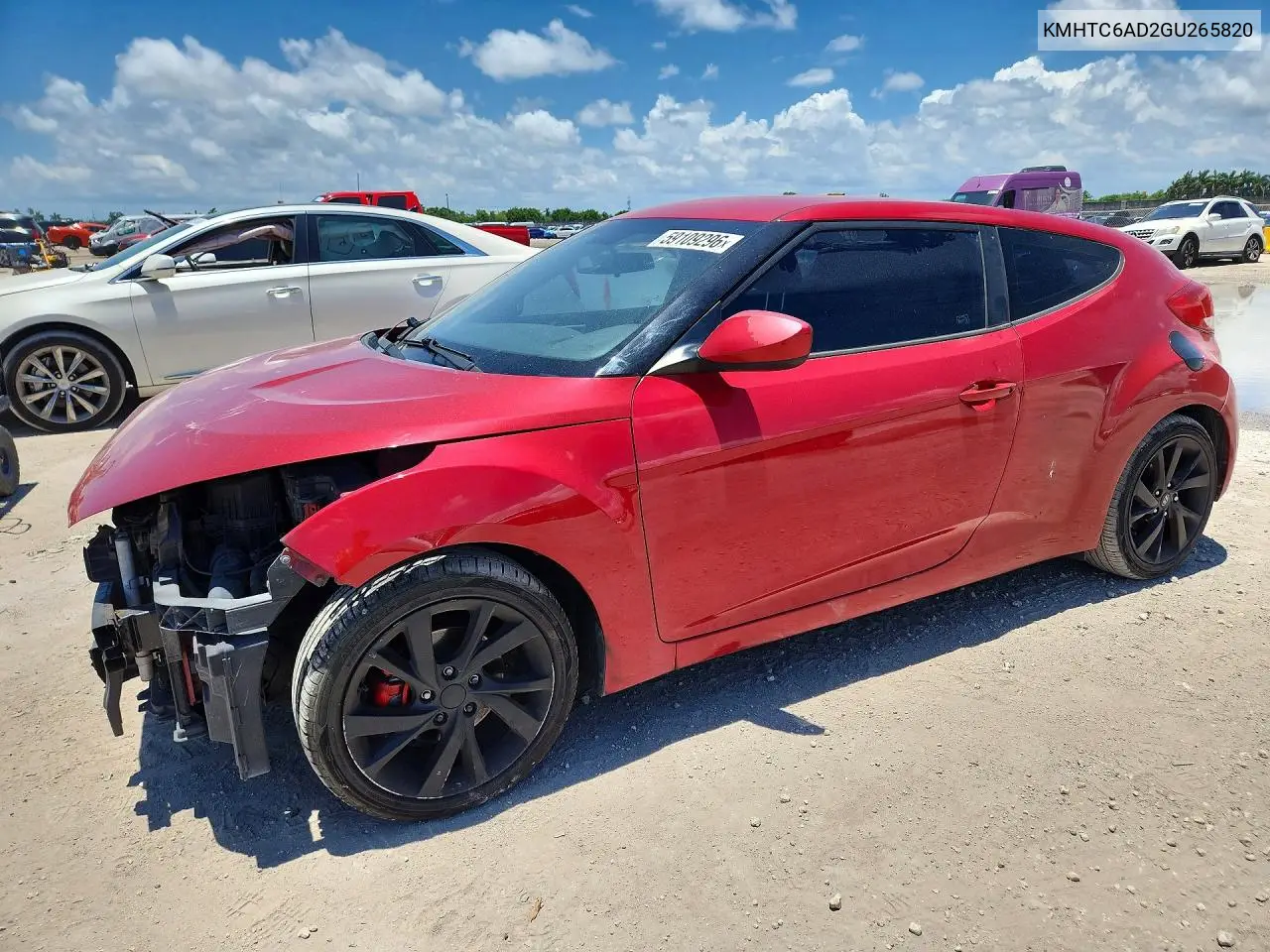 2016 Hyundai Veloster Base VIN: KMHTC6AD2GU265820 Lot: 59109296