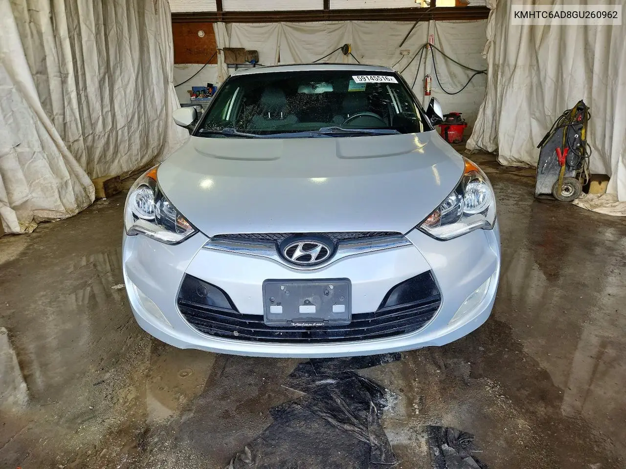 2016 Hyundai Veloster Base VIN: KMHTC6AD8GU260962 Lot: 59145516