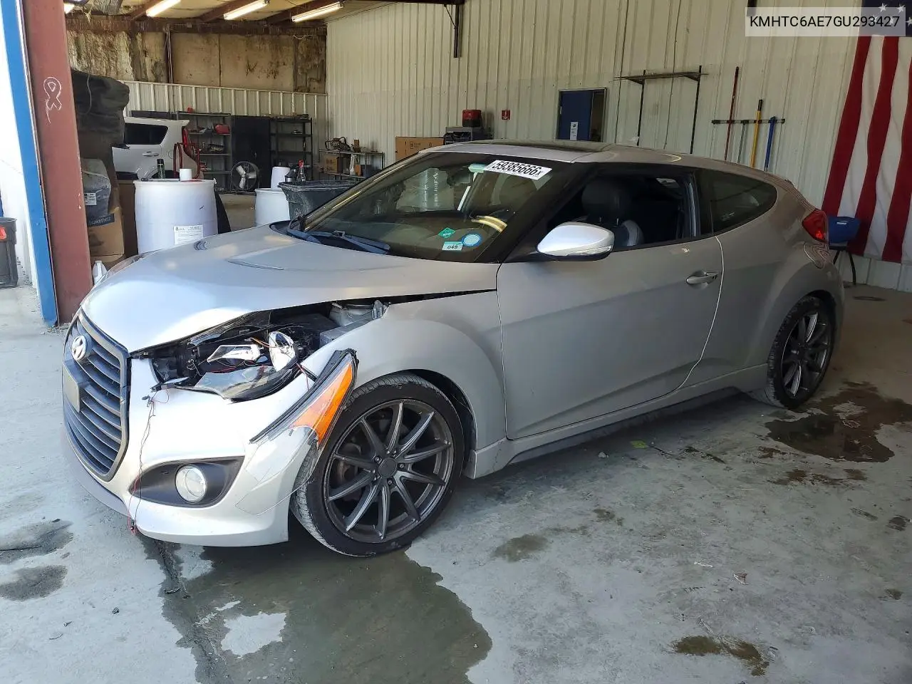 2016 Hyundai Veloster Turbo VIN: KMHTC6AE7GU293427 Lot: 59385666