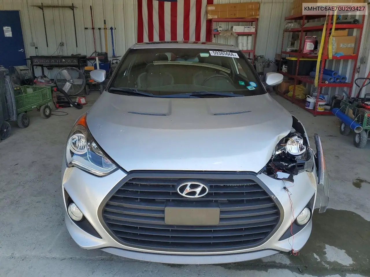 2016 Hyundai Veloster Turbo VIN: KMHTC6AE7GU293427 Lot: 59385666