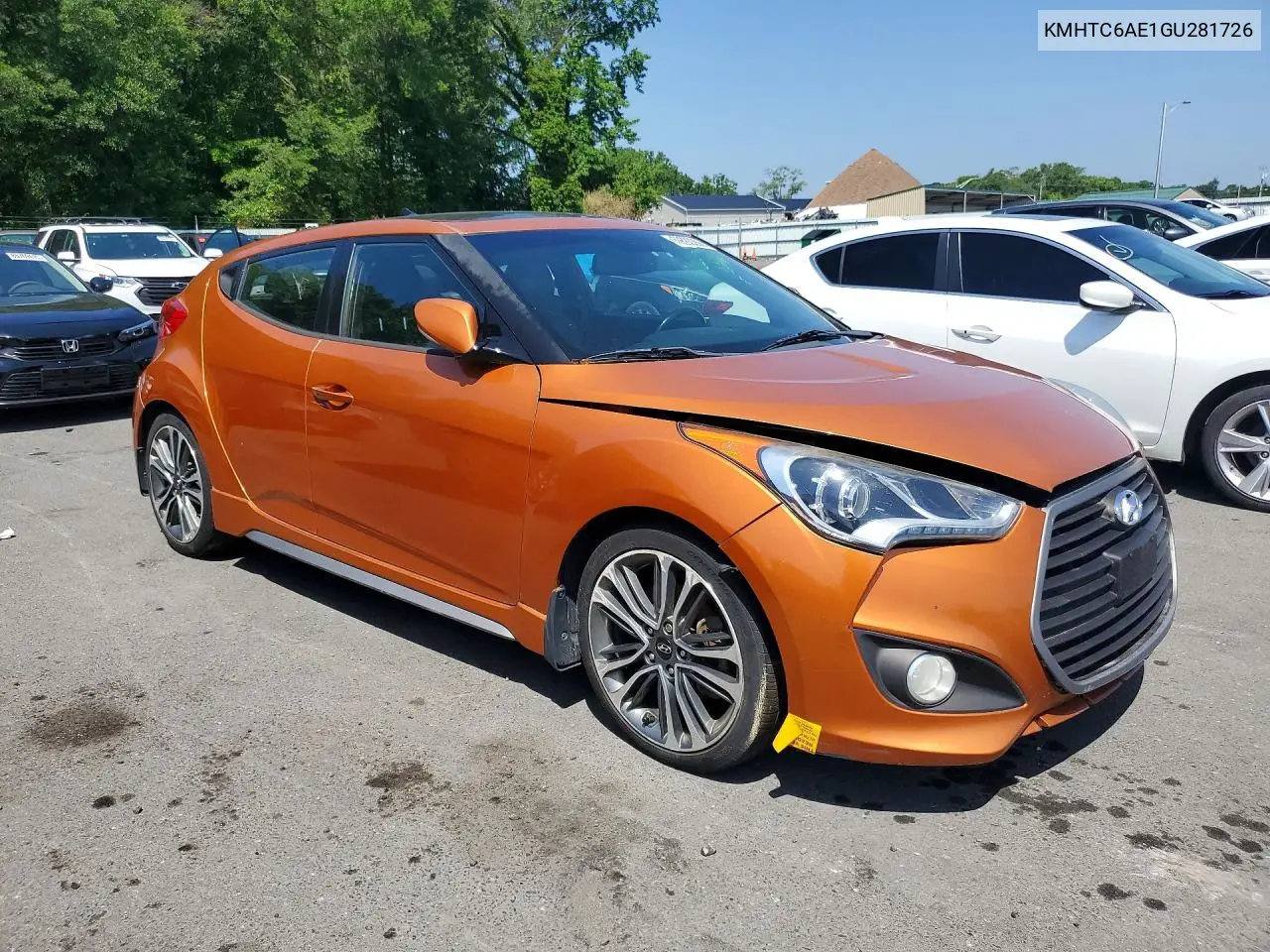 2016 Hyundai Veloster Turbo VIN: KMHTC6AE1GU281726 Lot: 59390356