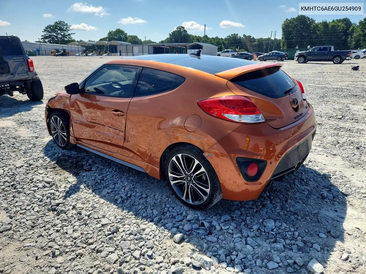 2016 Hyundai Veloster Turbo VIN: KMHTC6AE6GU254909 Lot: 59593566