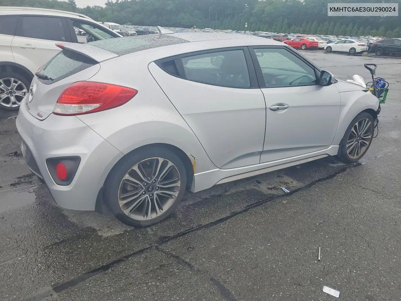 2016 Hyundai Veloster Turbo VIN: KMHTC6AE3GU290024 Lot: 59674796