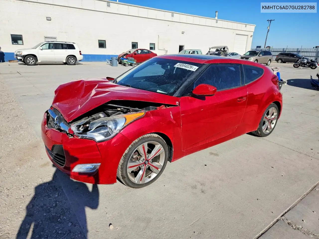 2016 Hyundai Veloster Base VIN: KMHTC6AD7GU282788 Lot: 59894026