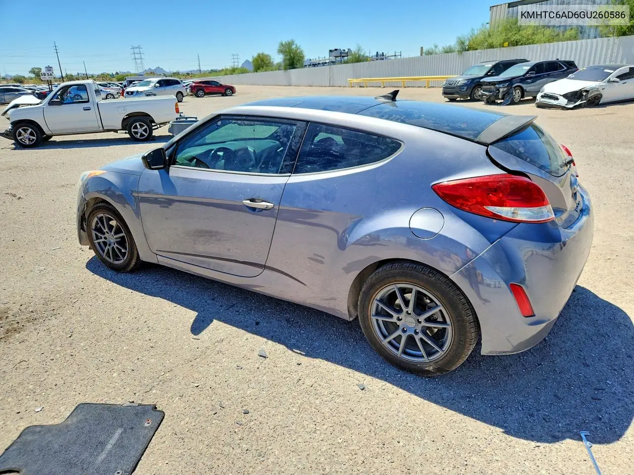 2016 Hyundai Veloster Base VIN: KMHTC6AD6GU260586 Lot: 59974376