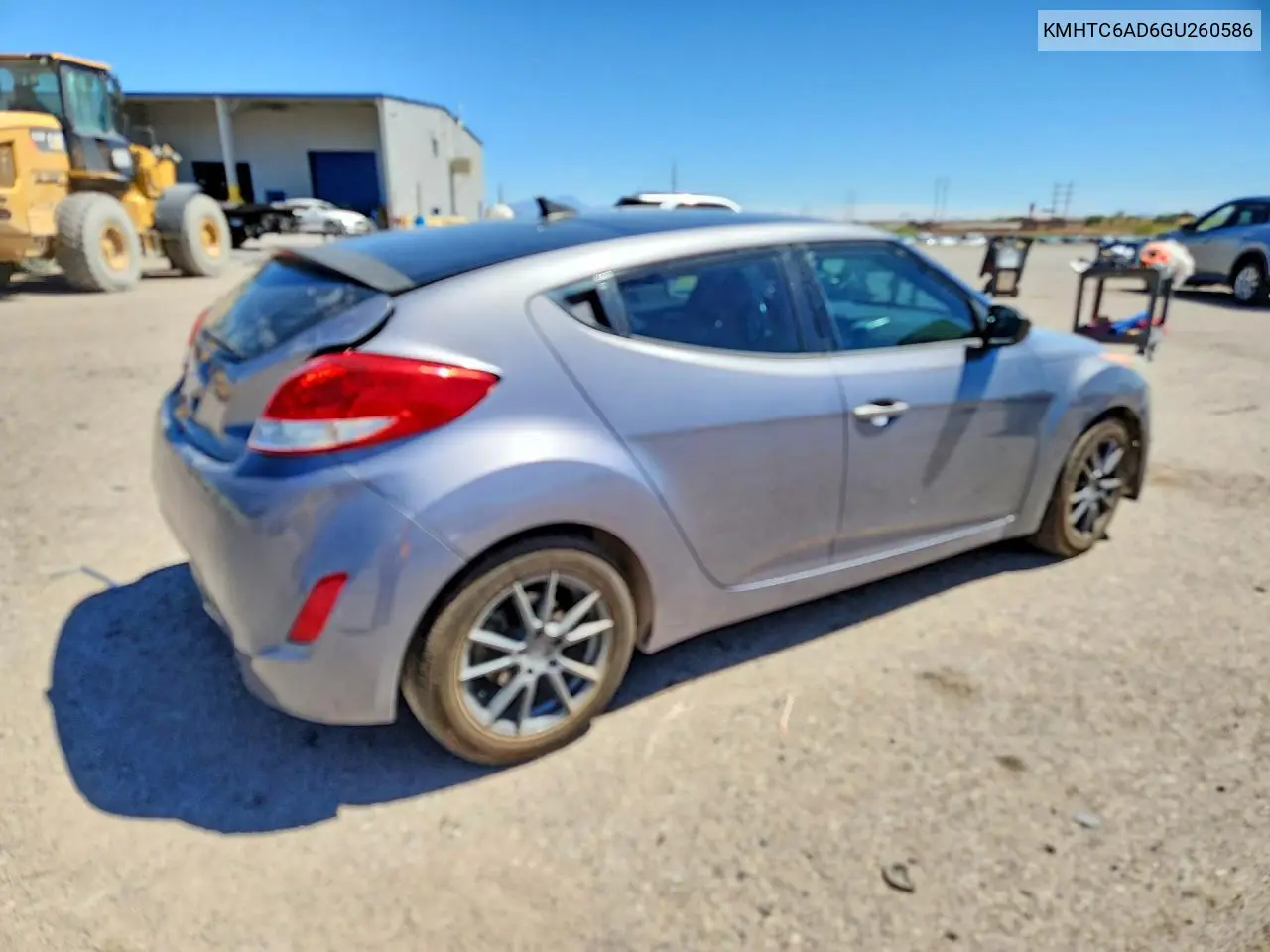 2016 Hyundai Veloster Base VIN: KMHTC6AD6GU260586 Lot: 59974376